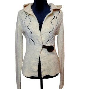 Free People cream button front sweater - size small